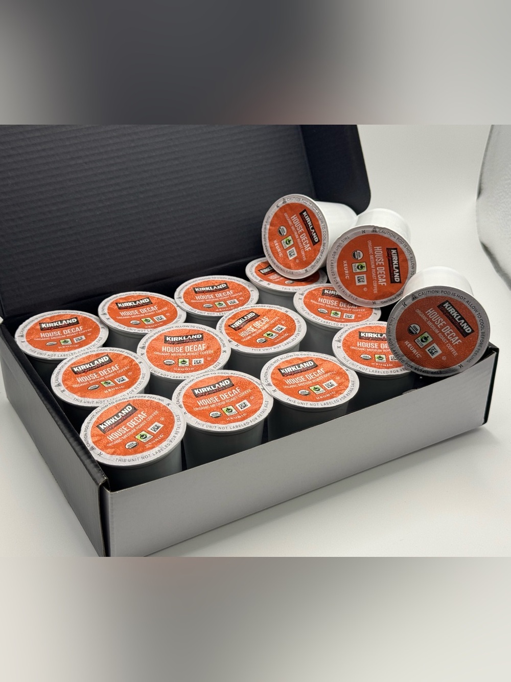 Kirkland Signature Organic House Decaf Medium Roast Coffee K-Cup 15 Pods